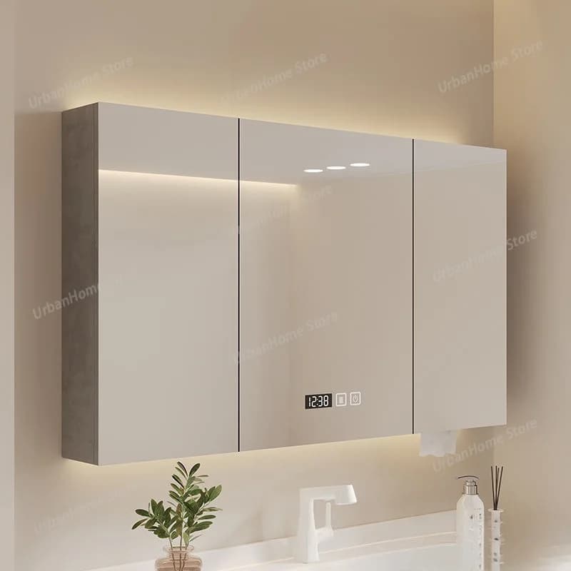 Specchio Intelligente per Bagno, Design Minimalista e Moderno, Arredamento di Lusso per Villa, Mobili da Bagno Lsysj