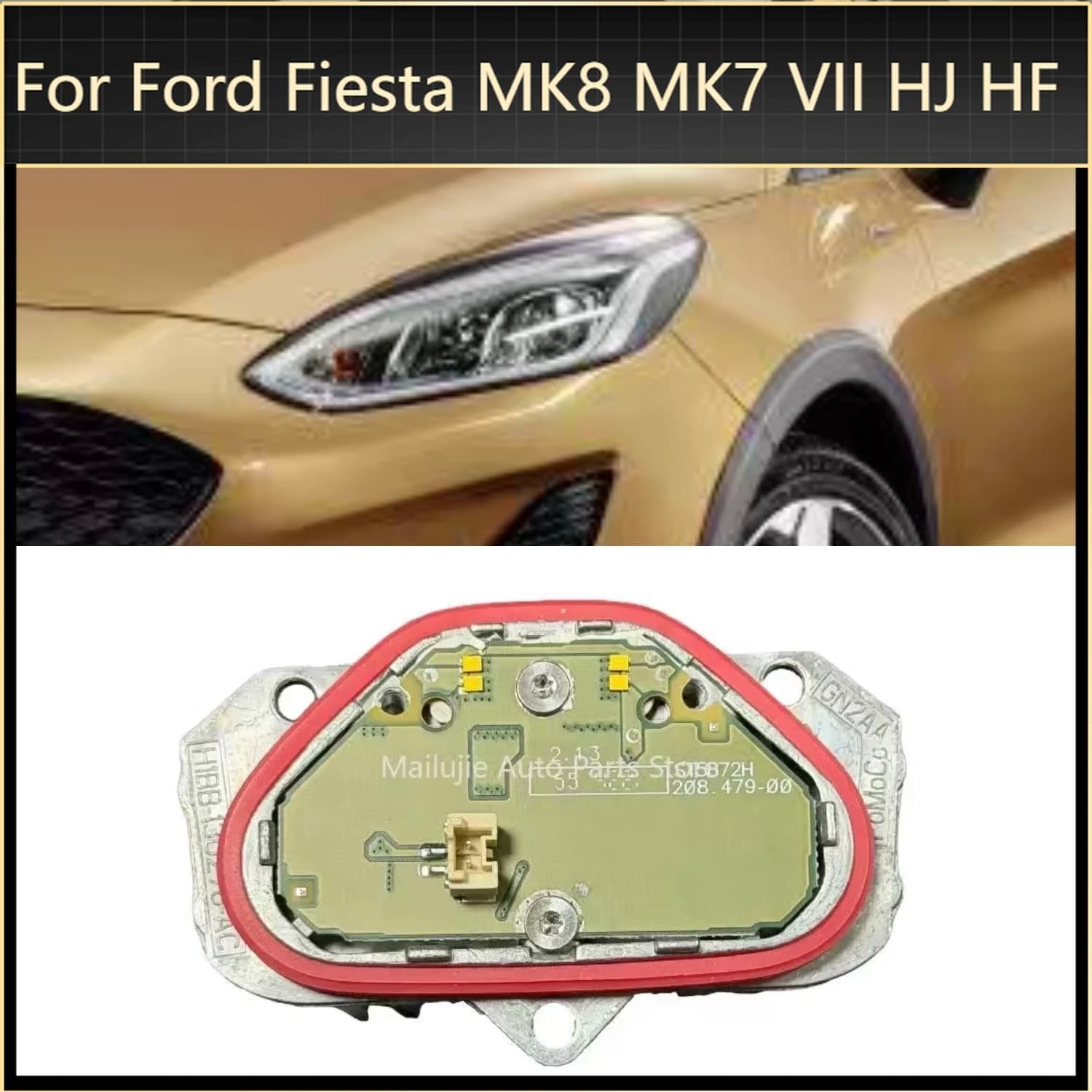 Modulo di Controllo per Luci Diurne a LED per Ford Fiesta MK8 MK7 VII HJ HF OE H1BB13D278AC