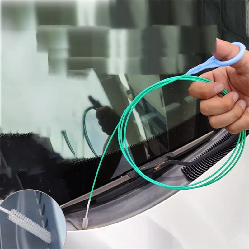 Spazzola per la pulizia di scarichi auto, tappi e tubi di scarico, per tetto apribile, tubazioni portiera e serbatoi olio - Strumento speciale per la pulizia di condotte intasate