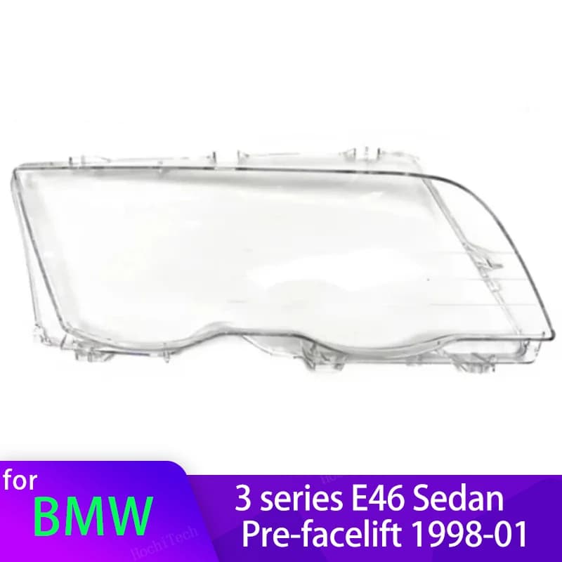Lampshade Bright Shell Head Lamp Lens Covers 63136902766, 63126902754 Car Headlight Cover For BMW E46 4 Door 3 Series 1998-2001
