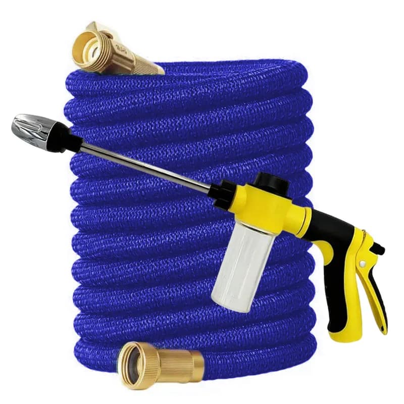 Magic Garden Hose with High Pressure Foam Gun, Multifunction, Irrigation Pipe, Watering Instrument