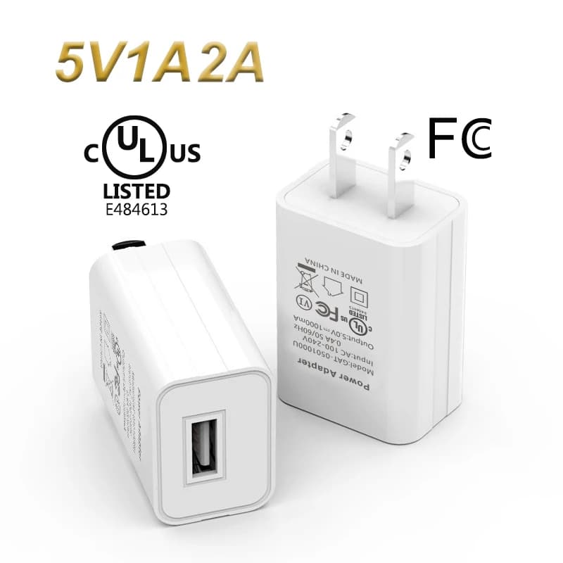 Adattatore USA 5V 2A 1A ricarica rapida spina UL una porta USB caricatore da muro di ricarica del telefono viaggio negli stati uniti giappone thailandia Canada Colombia