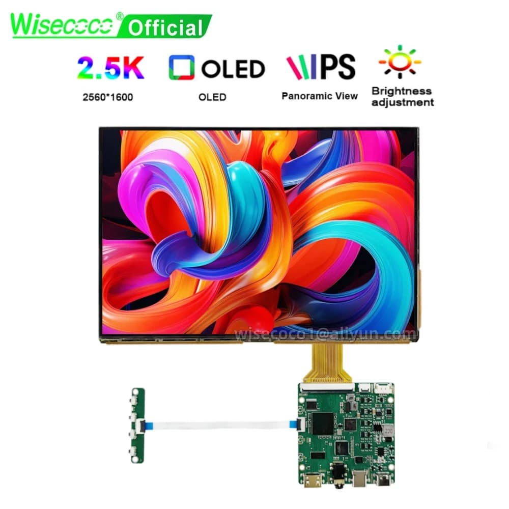 IPS 2560*1600 100% SRGB AMOLED Display for Laptop PC PS5/4 Xbox Console Raspberry Play Pi 5/4B All-in-One Type-C