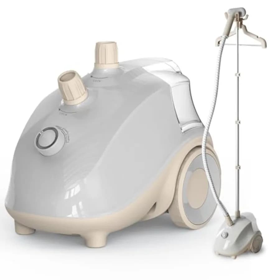 Vaporizzatore per Vestiti Verticale 1500W, Efficiente Vaporizzatore per Abiti con Serbatoio d'Acqua da 1,7L per 55 Minuti di Vapore Continuo