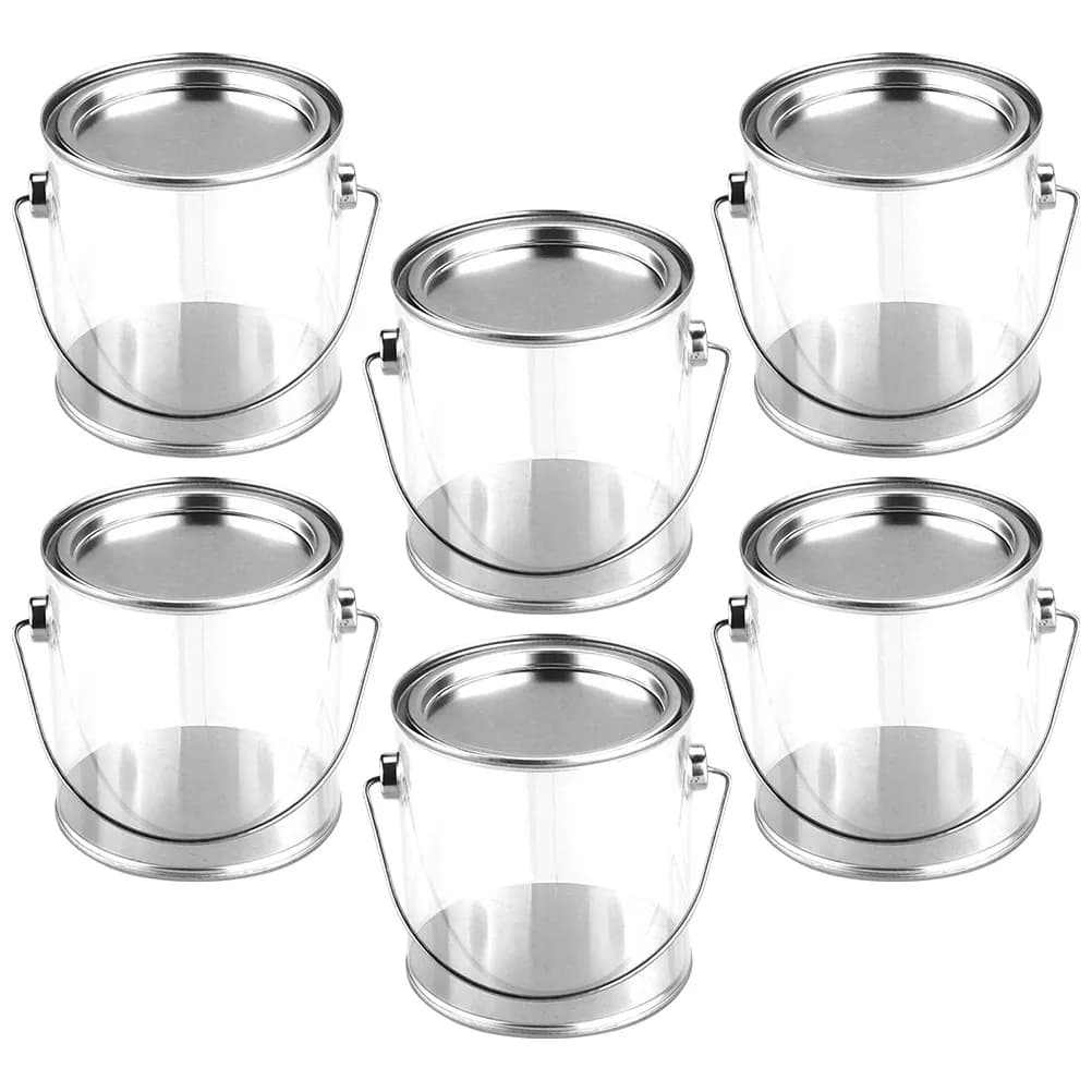 12Pcs Transparent Candy Jar with Lid Small Storage Container for Tea Dried Fruit Snacks Beads Jewelry Modern Kitchen Decor Clear