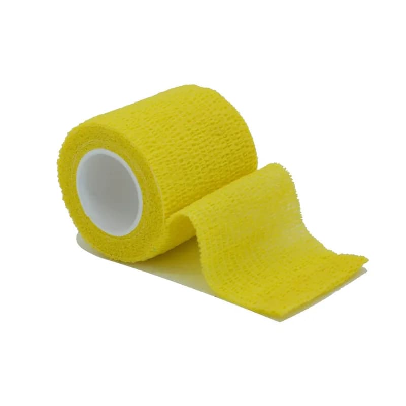 Nastro avvolgente per benda elastica autoadesiva sportiva gialla da 6 pezzi Elastoplast per cuscinetti di supporto per ginocchio, palmo della caviglia