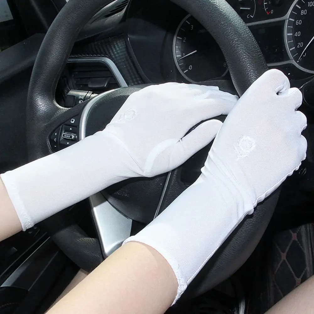 Guanti da donna per protezione solare antiscivolo medio-lunghi Guanti da guida Guanti da etichetta Anti UV