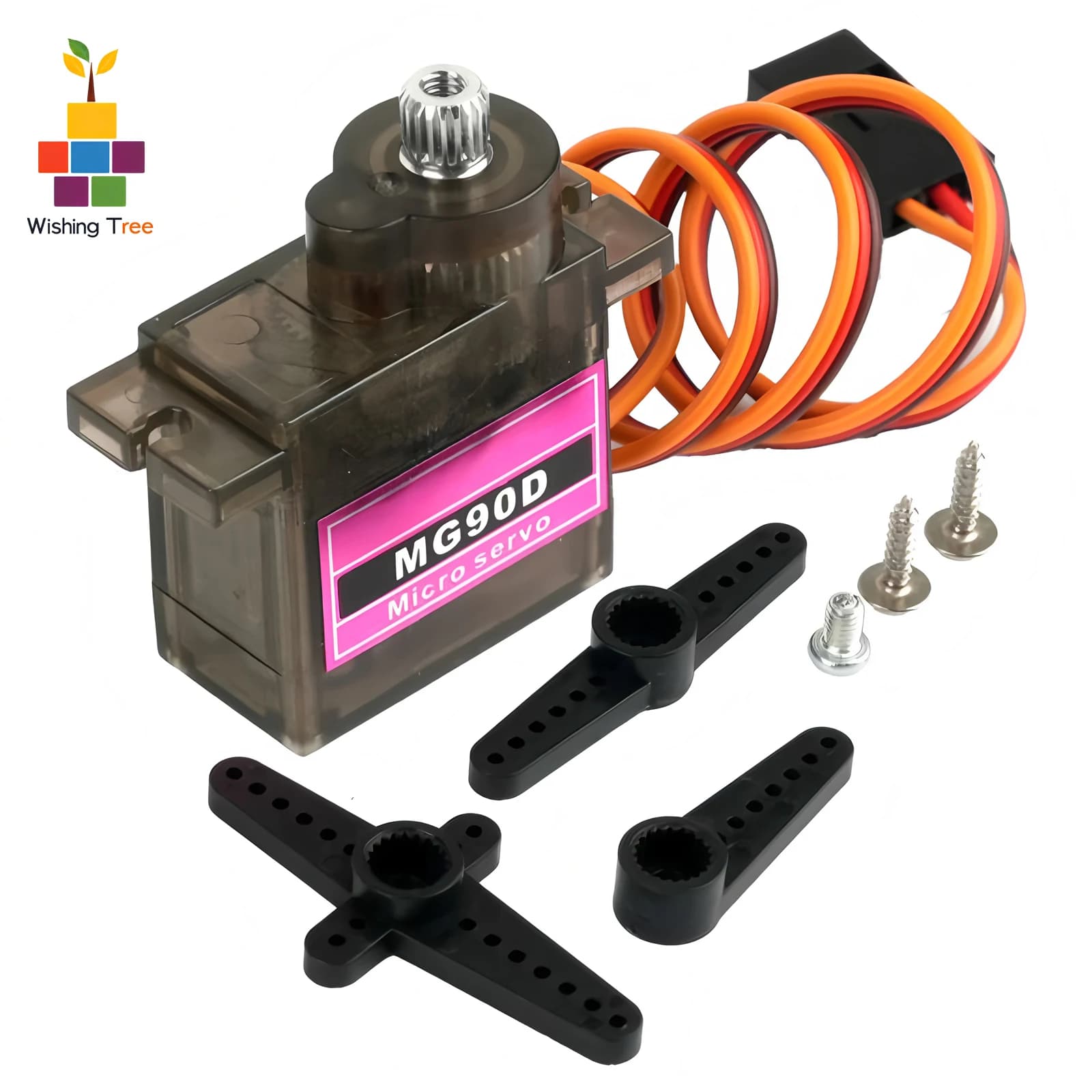 Micro Servo MG90D 9g ad Alta Coppia 2.0kg.cm con Ingranaggi in Metallo, Servo Analogico 4.8V 6.0V per Aeromodelli RC, Elicotteri e Droni