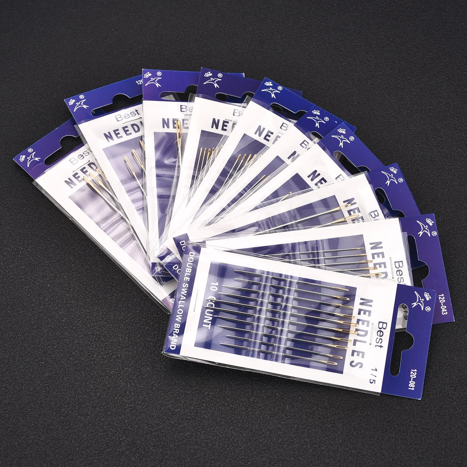 Ago da cucito multi-dimensione in acciaio inossidabile tessuto da ricamo dorato kit di aghi per punto croce strumenti per cucire aghi fatti a mano