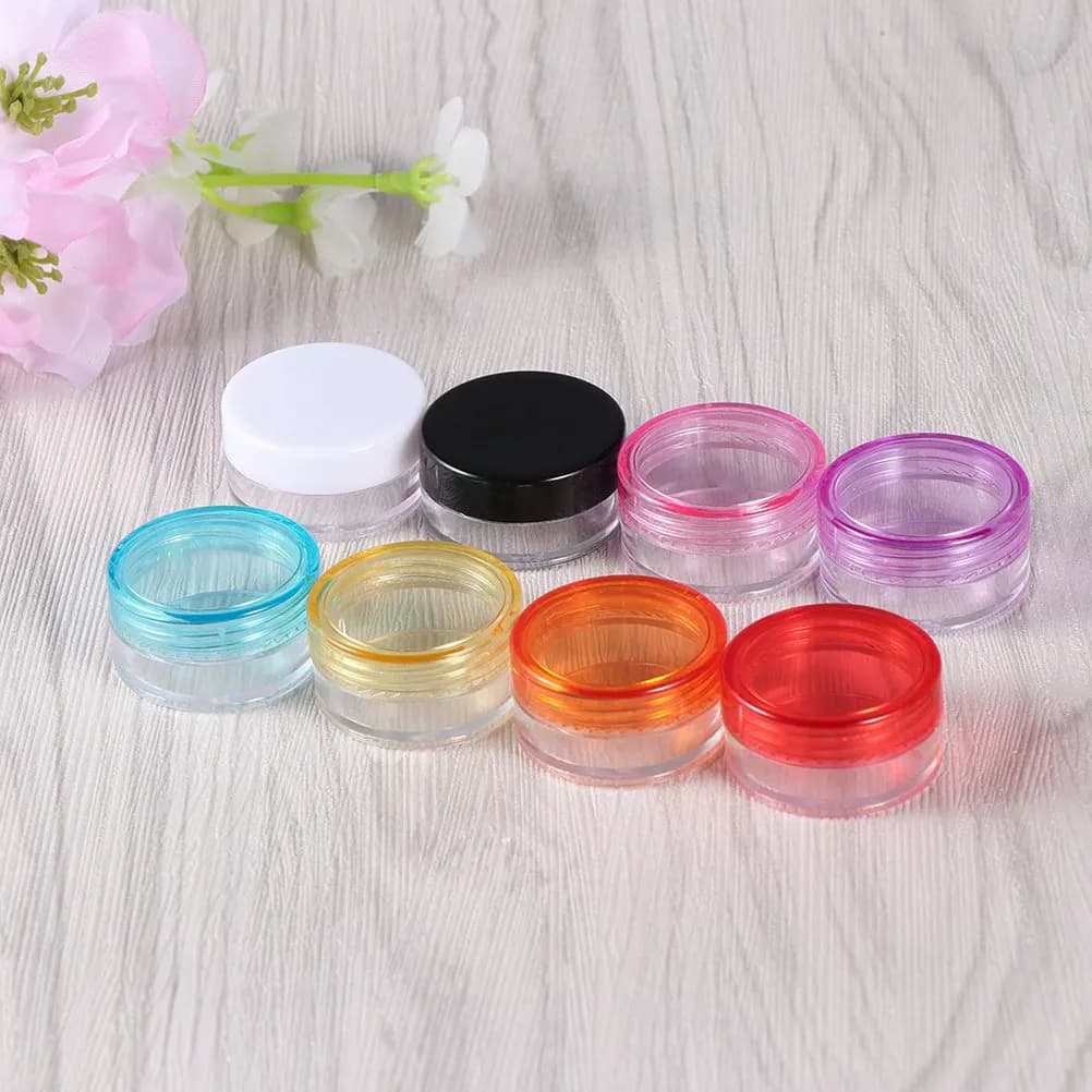 10Pcs 5G Small Smooth Travel Bottles Set Empty Containers for Eye Shadow Nail Polish Powder Beads Jewelry Facial Cream