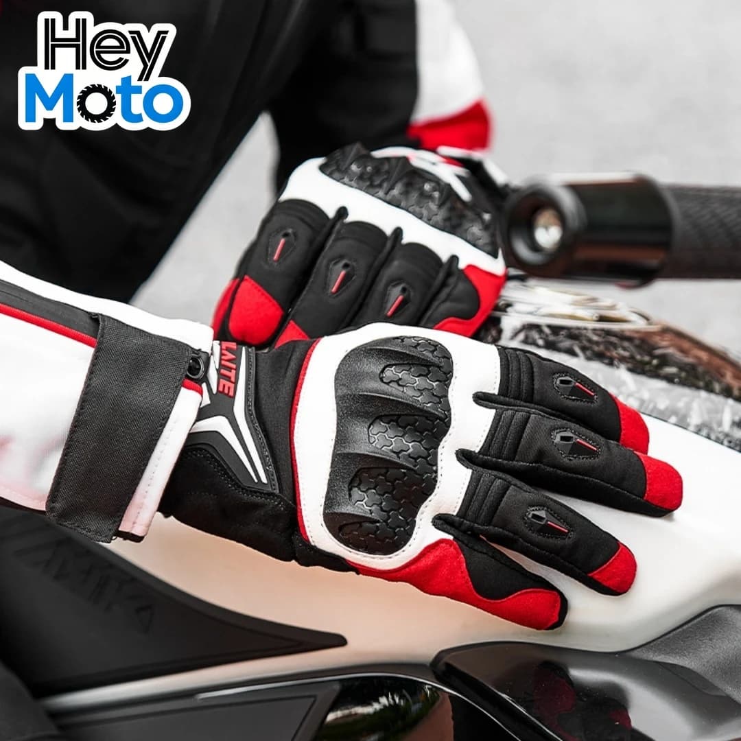 Guanti da Moto Touch Screen in TPU Antiurto Resistenti all'Usura Antivento Antiscivolo Protezione Completa per le Dita Guanti Protettivi per Motocross