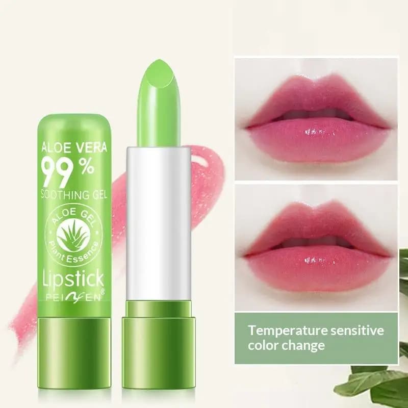 Balsamo Labbra Idratante Aloe Vera Naturale in Gel per la Riduzione delle Linee Labiali, Esfoliazione della Pelle Morta e Riparazione delle Discromie - Trucco