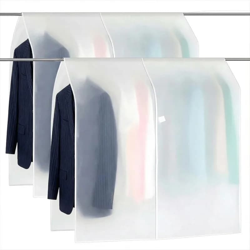 A25F-Garment Bag Organizer Storage Clothing Rack Covers Hanging Clothes Dust Covers Waterproof Hanger Protectors, 1 Set