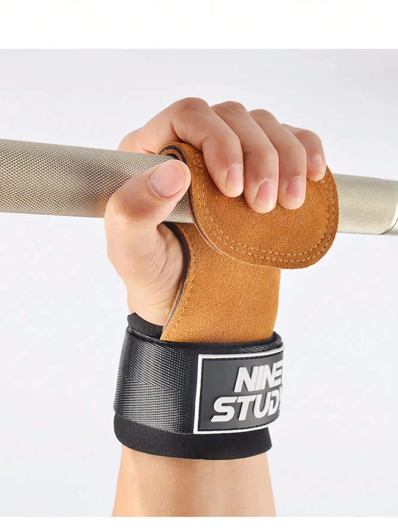 1 Pair 3-Layer Thickened Cowhide Power Lifting Straps Gloves, Grip Strength Training Gloves For Pull-Up, Unisex, Anti-Slip, Wrist Support, Made Of Premium Leather Gym Accessories, Sport, Gym, Home Exercise, Women's Gym Gloves, Boxing Gloves, Gym Gloves, G
