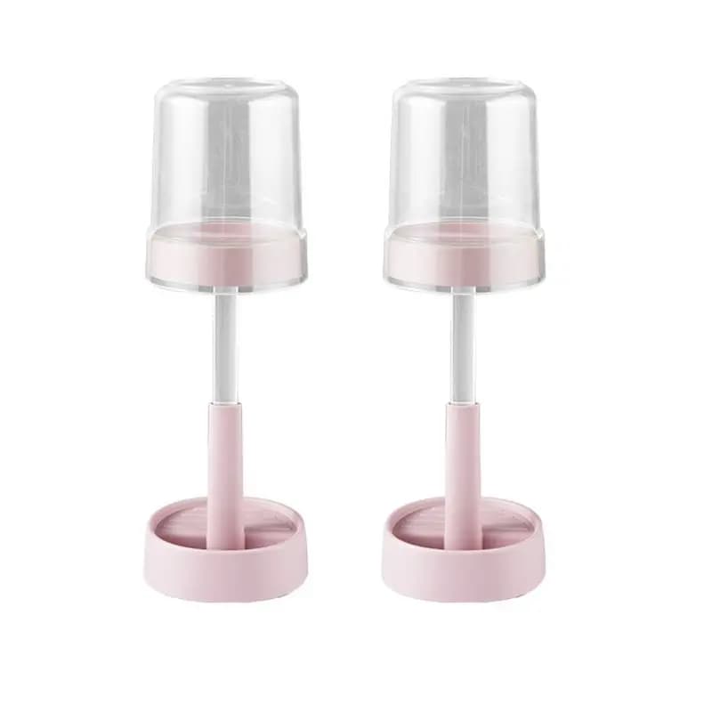 AS63-Toothbrush Holder With Cup Cover, Compatible With Electric Toothbrushes And Conventional Toothbrushes Pink Easy Install
