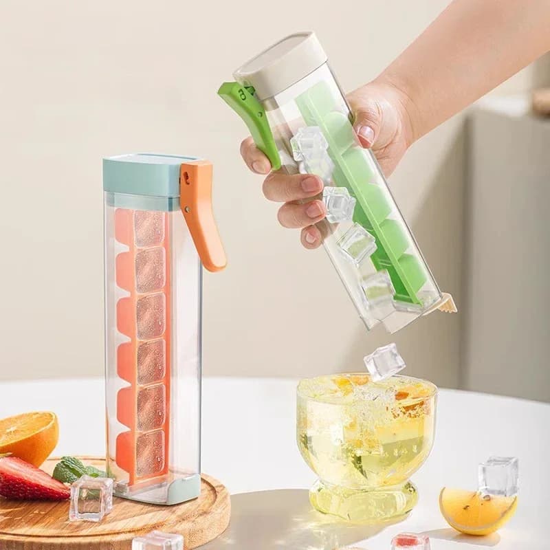 Vassoio per il ghiaccio creativo Macchina per il ghiaccio modellata facile da smontare con manico Tazza per la conservazione del ghiaccio riutilizzabile