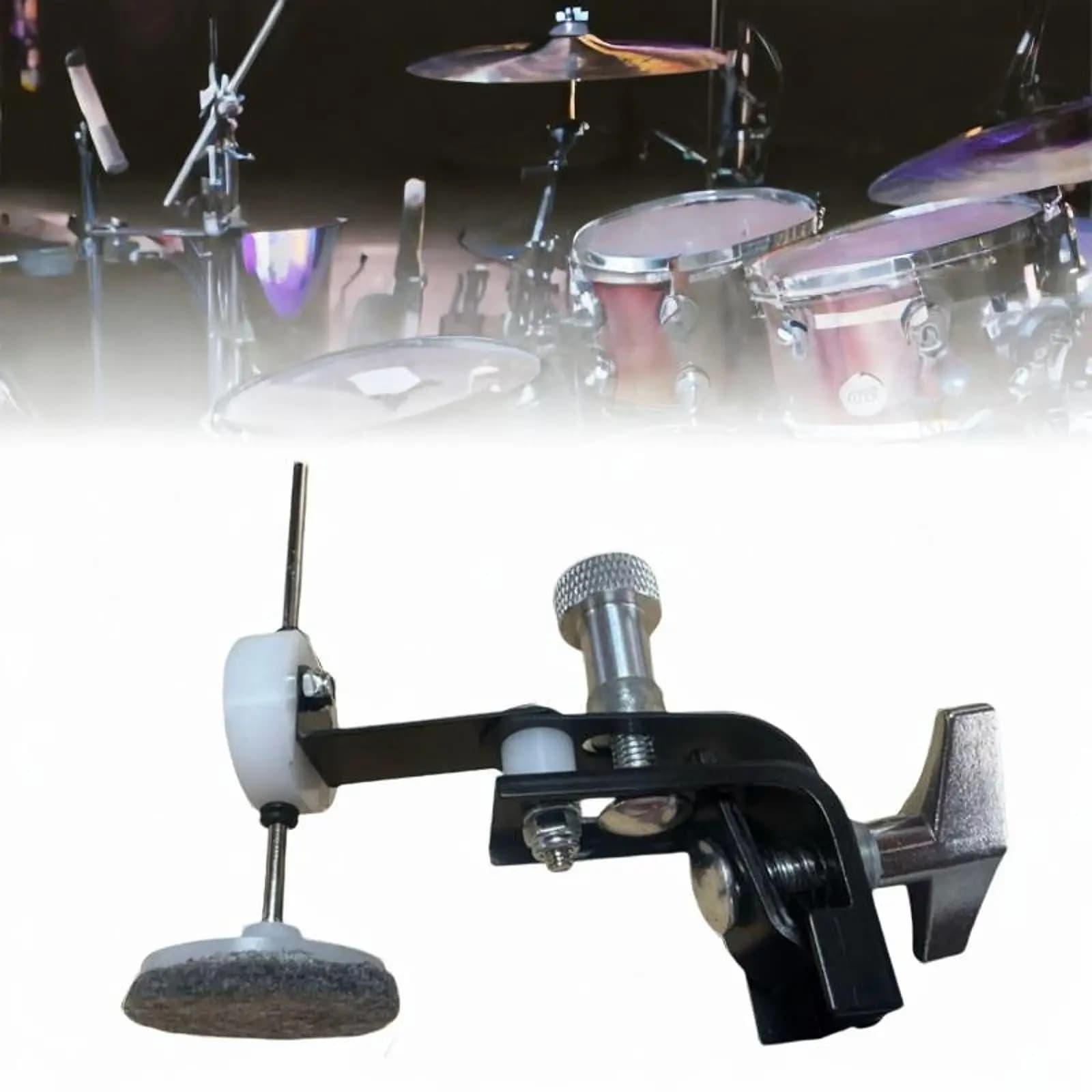 Drum Damper Mute Metal Felt Drum Mute Pad Snare Sound Tone Control System