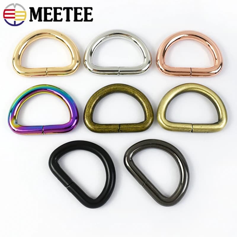 5/10/20/30P 25mm Borsa D Anello Cinturino in metallo Fibbie Borsa Guinzaglio per cani Catenacci Zaino Passanti per cintura Gancio Borse fai da te Accessori per cucire
