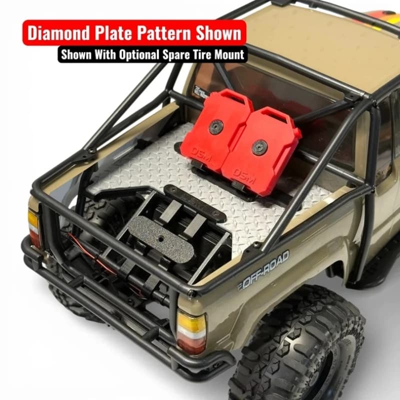 Parafanghi Anteriori, Supporto Ruota di Scorta, Rivestimento Posteriore del Cassone + Serbatoio Carburante per Axial SCX10 III 1987 Toyota SR5 1/10 RC Crawler – Parte di Aggiornamento