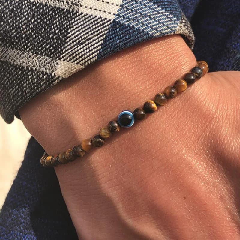 Bracciale da moto minimalista da uomo Turchia Evil Eyes Braslet Sport all'aria aperta Campeggio Arrampicata Ciclismo Braclet Regali per lui Pulsera
