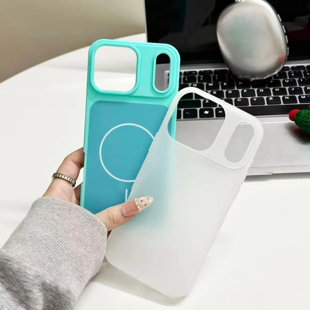 Custodia Protettiva Lusso 2-in-1 in Silicone Magnetico per MagSafe per iPhone 17 16 15 14 Plus 13 12 11 Pro Max, Cover Morbida Integrale con Bumper