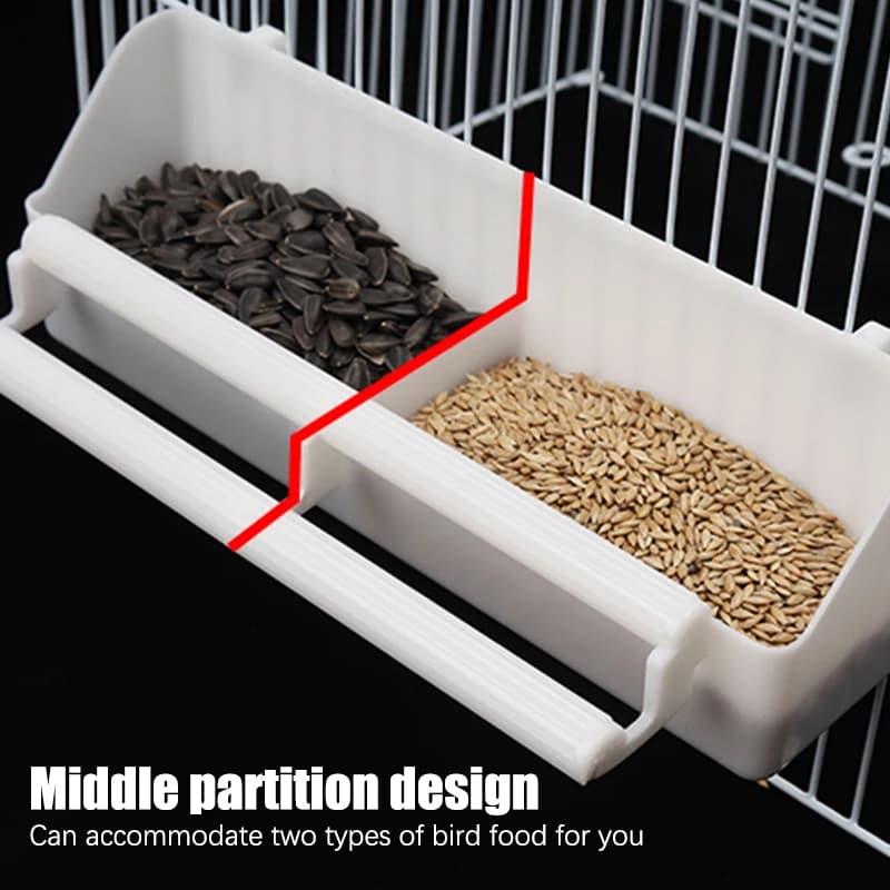 Parrot Birds Water Hanging Bowl Parakeet Feeder Box Pet Cage Plastic Food Container Peony Cockatiel Budgerigar Supply-New