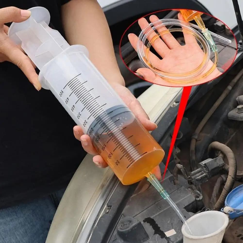 Multifunction 500ml Syringe Large Capacity With 100cm Hose Pump Measuring Washable Injector For Pet Feeding Oil Glue Fluid