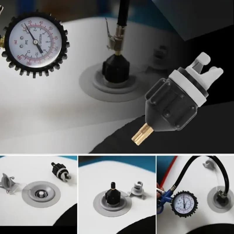 Premium Material SUP Air Valve Adaptor Kit Multifunctional Inflatable Pump Converter for Paddle Board Raft Kayak Outdoor Use