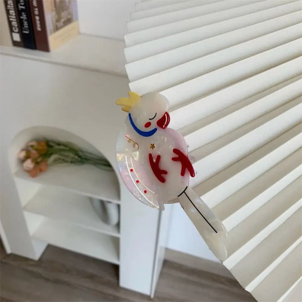 Sweet Cute Cartoon Animal Shark Clip Creative Parrot Acetic Acid Hair Claw Korean Style Headwear Bird Hair Claw Travel