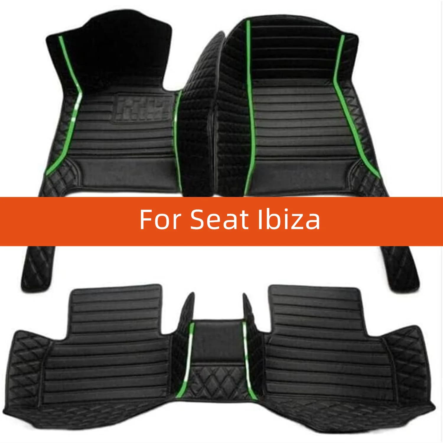 Tappetino per auto in pelle personalizzato per Seat Ibiza MK4 2010 2011 2012 2013 2014 2015 2016 Tappetino per auto Accessori interni