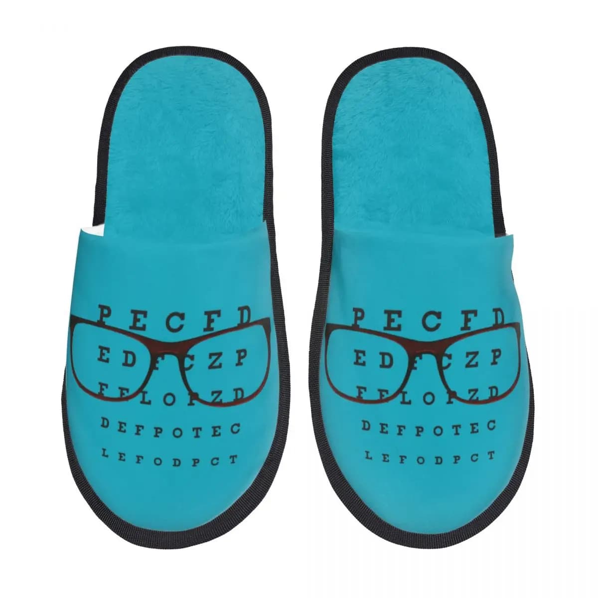 Pantofole Divertenti Personalizzate con Tabella Ottometrica, Ciabatte Comode in Memory Foam per Donna, Scarpe da Spa per Ottici e Optometristi