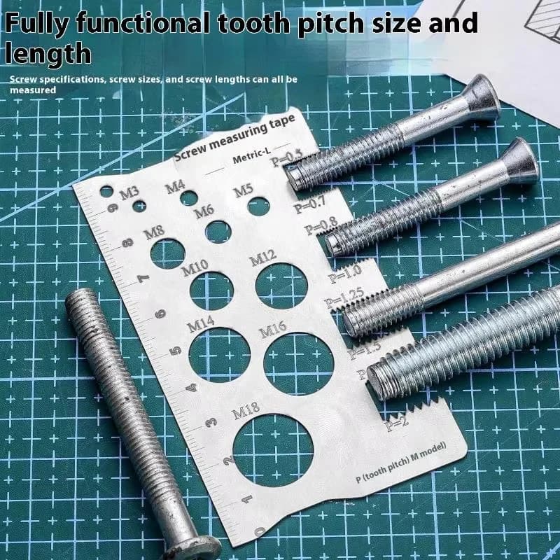 NEW Caliber to Measuring the Vine Step, Measuring Alloy for Bolts and Dice, Metric Threading Tool, Screw Cutting Caliber, Angle Meter