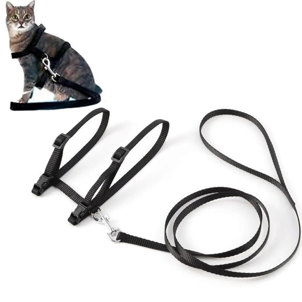 Guinzaglio per gatti Corda per gattini Trazione per animali domestici Trazione per cuccioli Collare per gattini Corda per gatti Corda per animali domestici Imbracatura in nylon Cintura per gatti regolabile