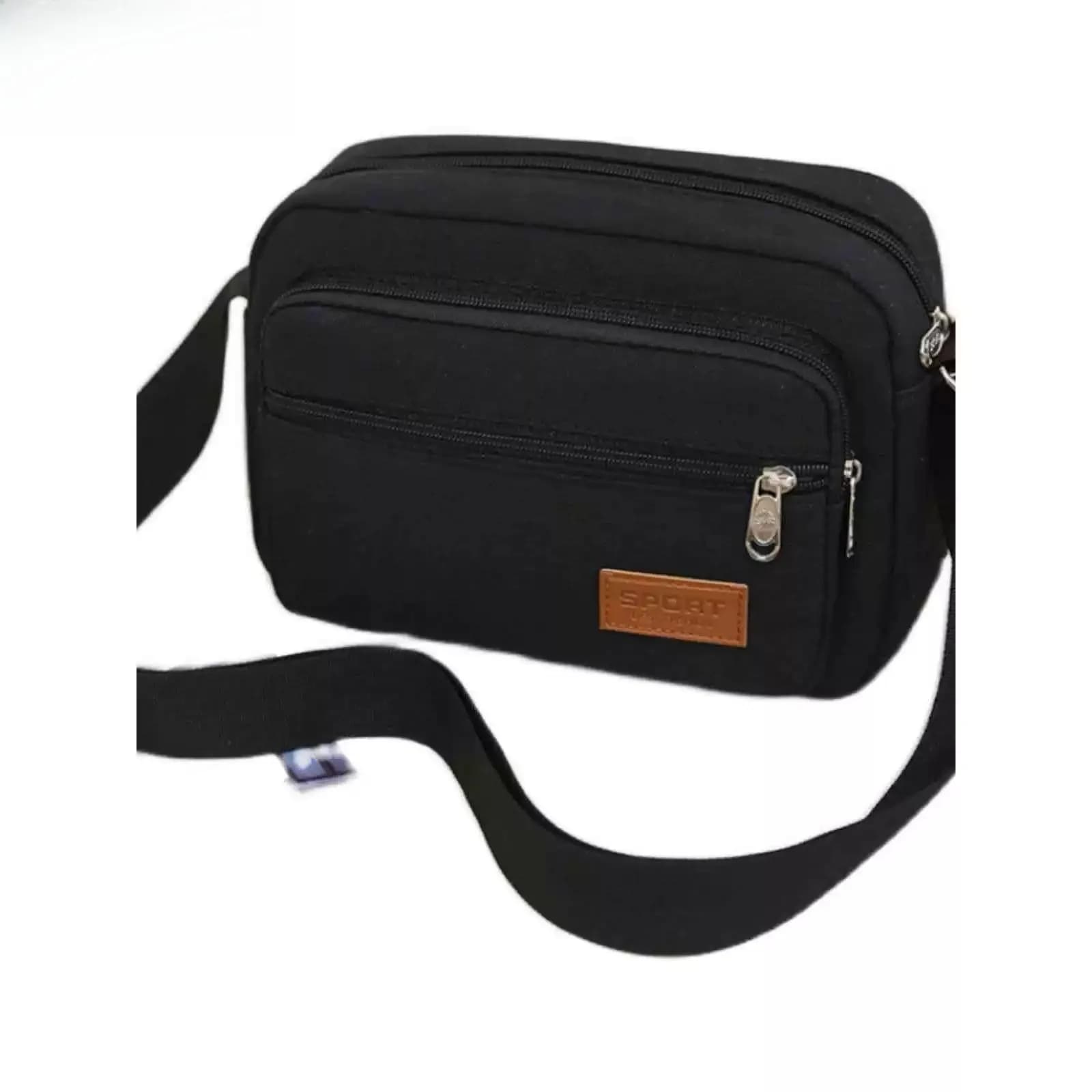 Thickened Wear-Resistant Canvas Backpack Small Square Casual Crossbody Men's Bag Multi-Layer Business Leisure Bag