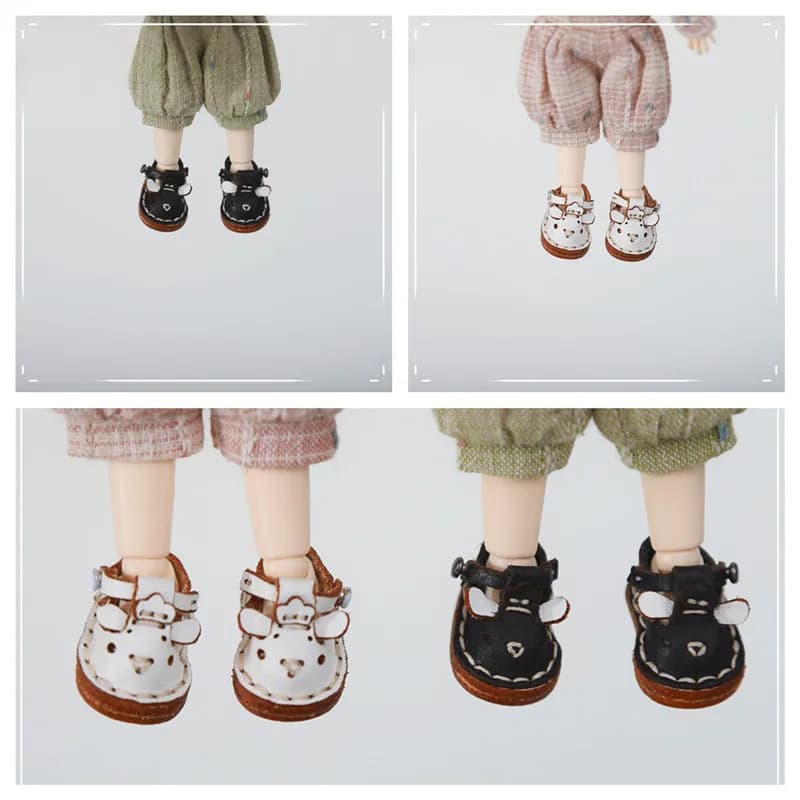 Bambola fatta a mano adorabili scarpe da pecora moda Holala scarpe basse in pelle bovina per bambola Obitsu11,Body9, Gsc, Ddf, nendoroidi, 1/12bjd