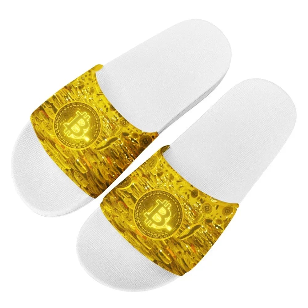 Bitcoin Fashion Slippers Home Customized Water Shoes Men Women Teenagers Bathroom Beach Pool Sandals That Can Be Worn Outside
