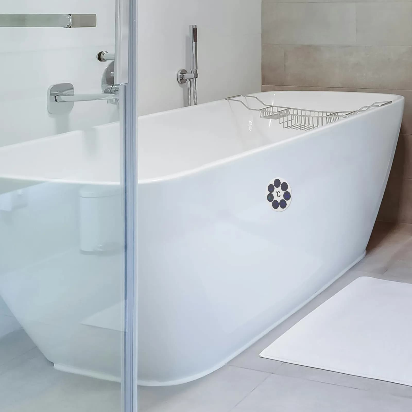 10 Pezzi Termometri Adesivi Impermeabili Rotondi per Vasca da Bagno, Etichette Adesive per Temperatura dell'Acqua della Vasca, per Casa