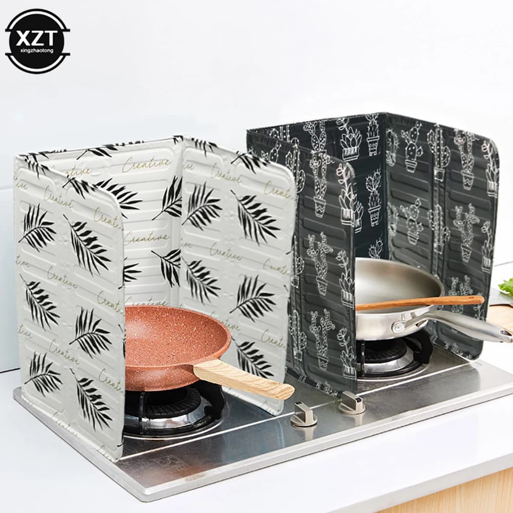 New aluminum folding kitchen gas stove dish deflector kitchen pan oil splash screen kitchen kitchen utensils kitchen