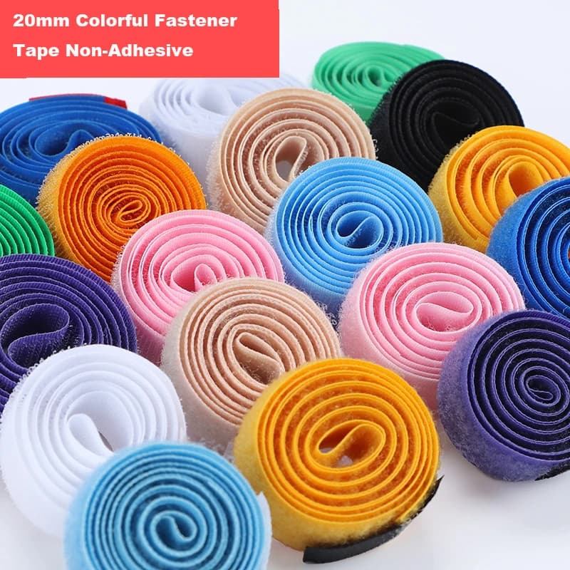 2 m/paia 20mm colorato cucire su nastro adesivo in Nylon Non adesivo cinghie per nastro di fissaggio per accessori per cucire artigianali fai da te