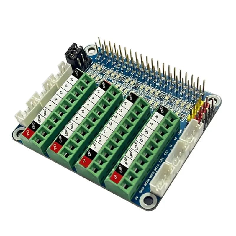 GPIO ALL-Porta Ingenious-Pi Test Card for Raspberry Pi 3B/4B, LED Expansion Card with PCF8591 Sensor, IO GPIO ADC/DAC Test Card