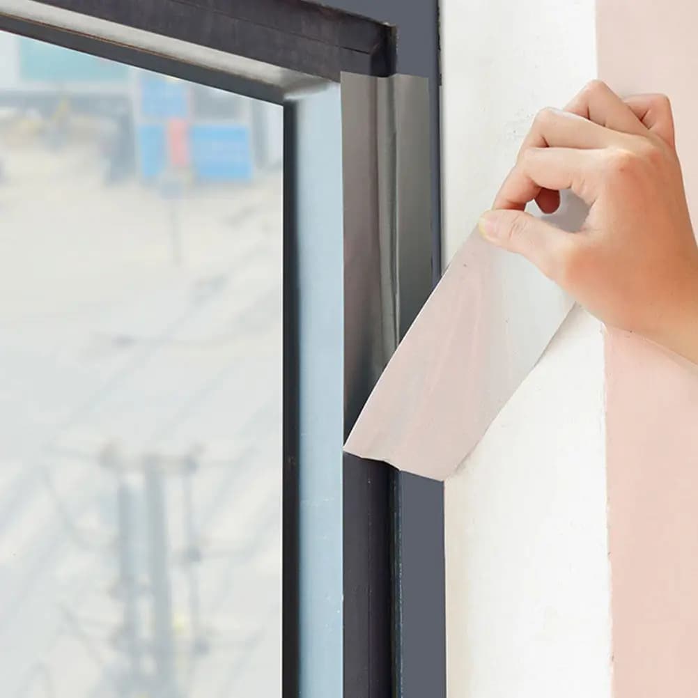 2 Pezzi Nastro Sigillante Resistente per Finestre, Forte Adesione, Senza Residui, Rimovibile, Antivento, Blocca Correnti d'Aria per Porte e Finestre