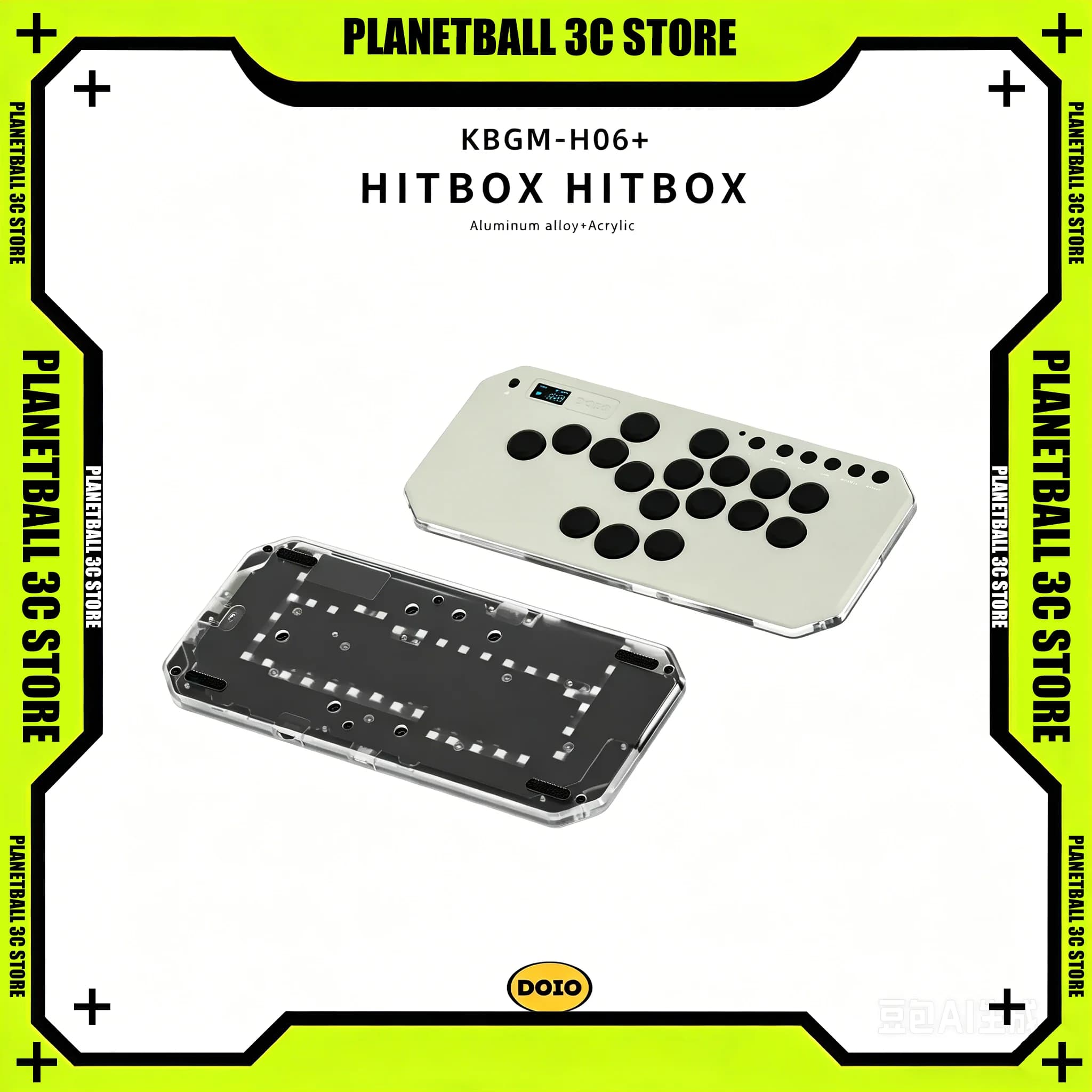 Controller Wireless KBGM-H06+ DOIO Aggiornabile con Tastiera Meccanica in Lega per Giochi di Combattimento Multi-Piattaforma