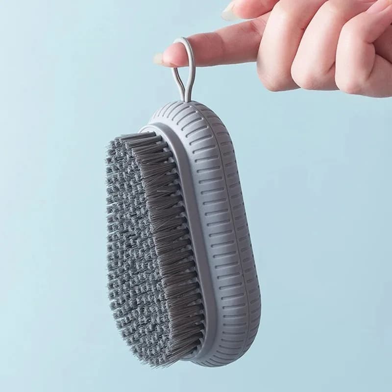 Soft Bristle Portable Plastic Handle Cleaning Brush Household Scrubbing Brush for Laundry Clothes Shoes