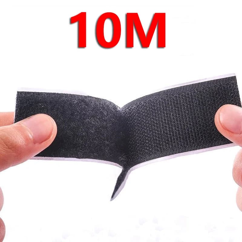 Nastro Adesivo con Gancio e Anello Ultra Resistente da 10M, Striscia di Fissaggio Autoadesiva per Casa, Fai da Te, Artigianato, Organizzazione Auto 20-50mm