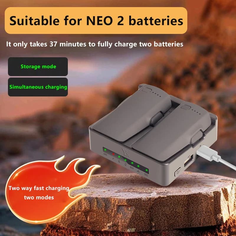 USB Power Bank Charger, two-way battery charging hub Neo2 for drone accessories