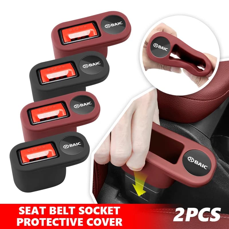 Car Seat Belt Base Anti-Collision Protector Cover Accessories For BAIC Beijing BJ30‌ BJ40 BJ60 BJ80 X3 X5 EU5 EU7 EX3 EX5 EC5