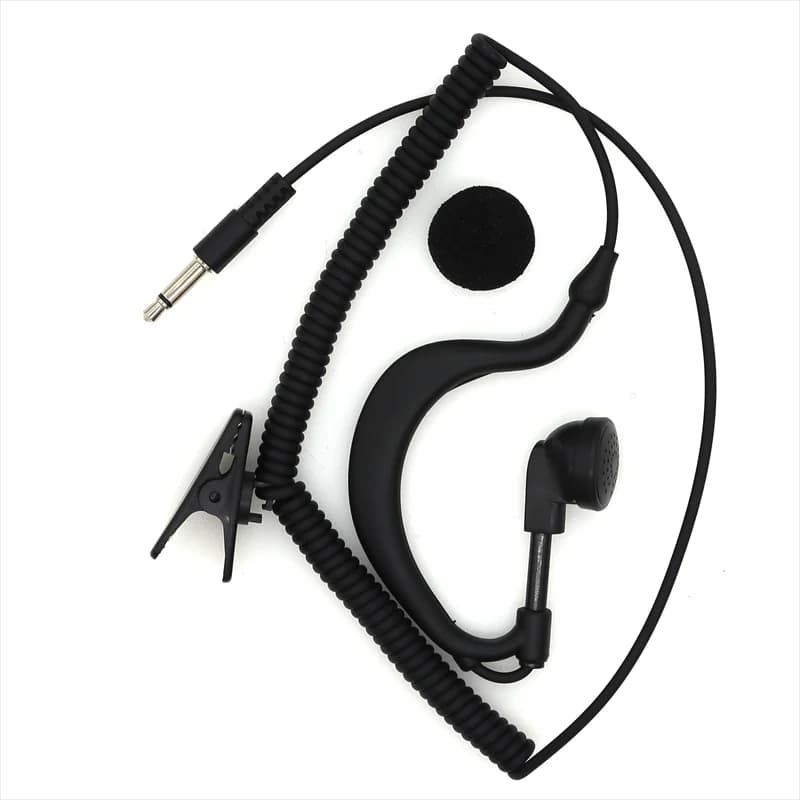 Auricolare interfono con gancio G da 3,5 mm Auricolare walkie-talkie Cuffia a orecchio singolo 1 pin per Motorola/ICOM Bar