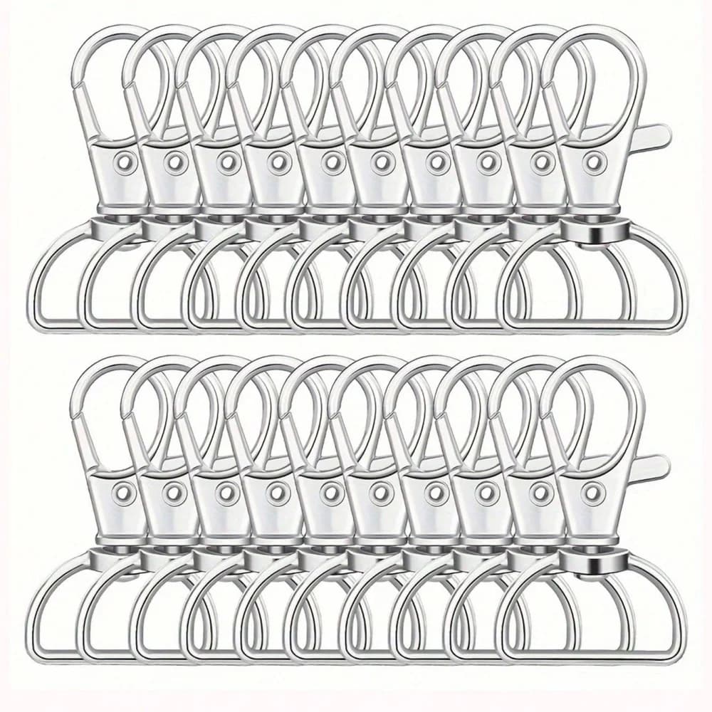10PCS Swivel Hook Key Chain Clip Hook D-Ring Clip Lanyard Hardware for Keychain Making Lanyard Making Wallet Hardware DIY Crafts