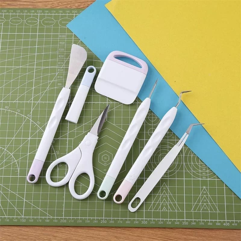 6PCS/Set Craft Vinyl Weeding Tools Set Scrapbook DIY Silhouette Relief Carving Tool Kit For Silhouettes Hand Tools