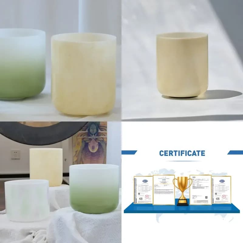 【CHIMU HOME】 Hot Sale 432Hz Crystal Alchemy Singing Bowls for Sound Bath Healing Musical Instrument Quartz Alchemy Sound
